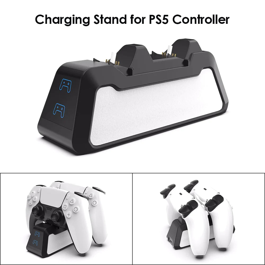 Dual Charging Dock for Sony PS5 Wireless Controllers - USB 3.1 Fast Charger