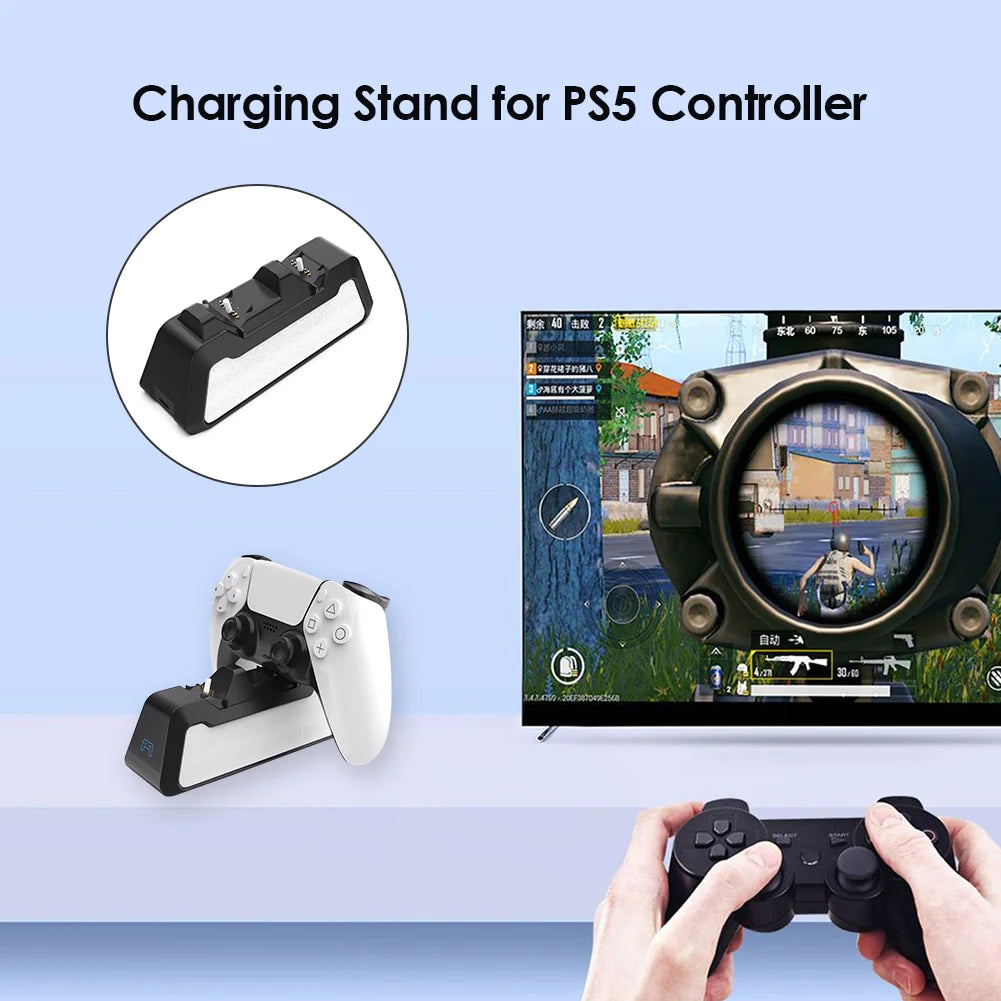 Dual Charging Dock for Sony PS5 Wireless Controllers - USB 3.1 Fast Charger