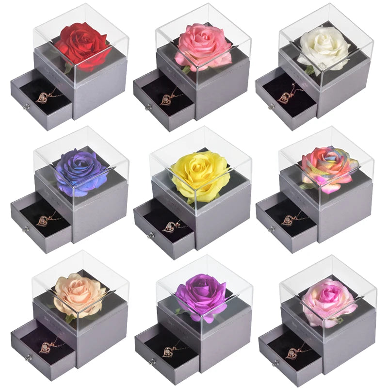 Unfade Flower Eternal Rose Jewelry Box 