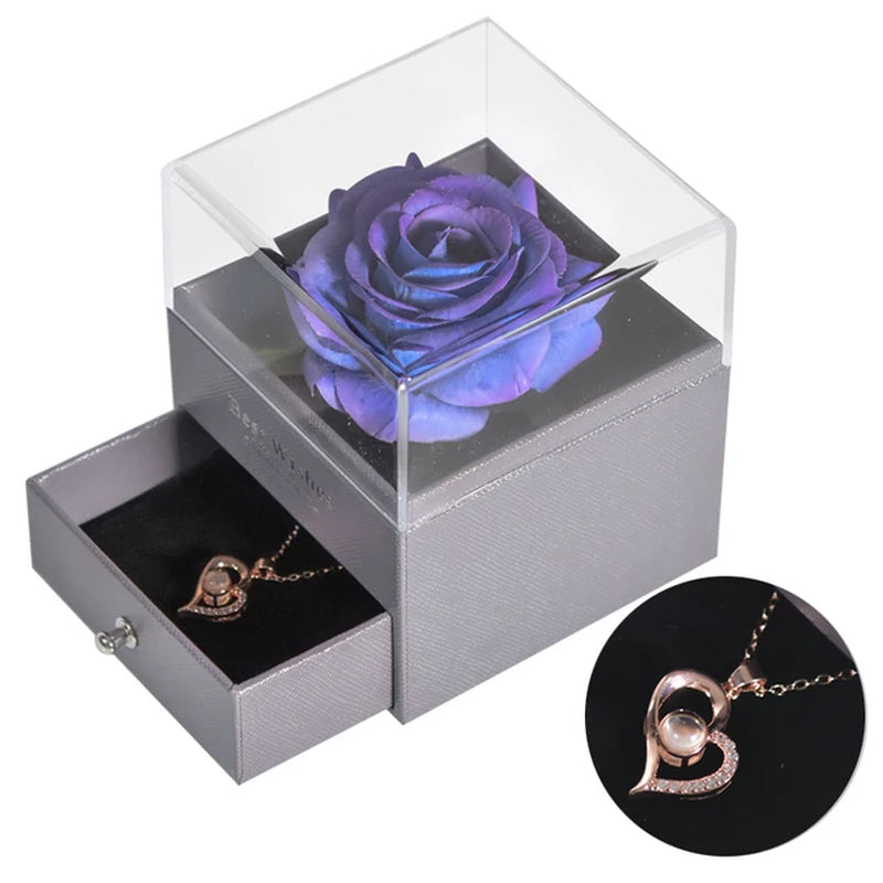 Unfade Flower Eternal Rose Jewelry Box 