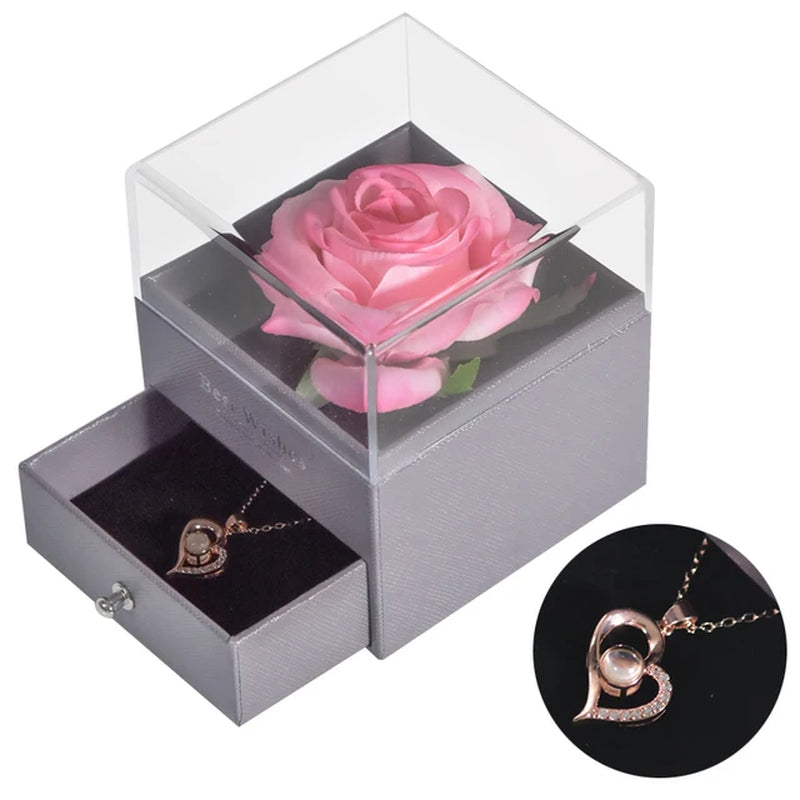 Unfade Flower Eternal Rose Jewelry Box 