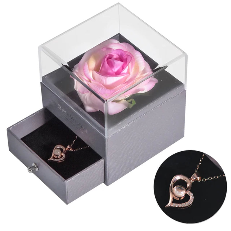 Unfade Flower Eternal Rose Jewelry Box 