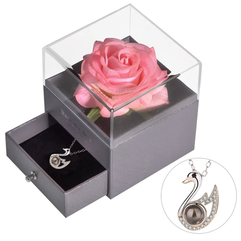 Unfade Flower Eternal Rose Jewelry Box 