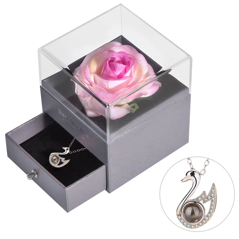 Unfade Flower Eternal Rose Jewelry Box 