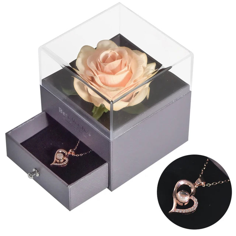 Unfade Flower Eternal Rose Jewelry Box 