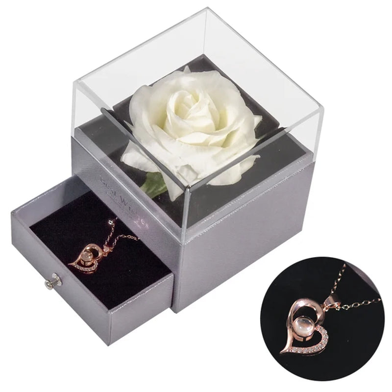 Unfade Flower Eternal Rose Jewelry Box 