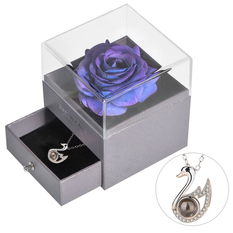 Unfade Flower Eternal Rose Jewelry Box 