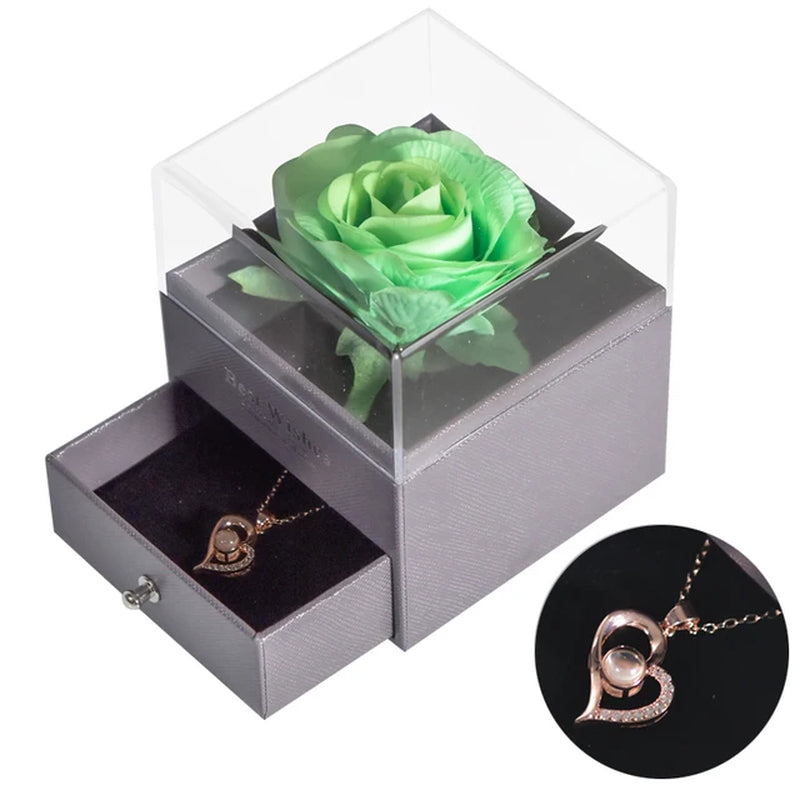 Unfade Flower Eternal Rose Jewelry Box 