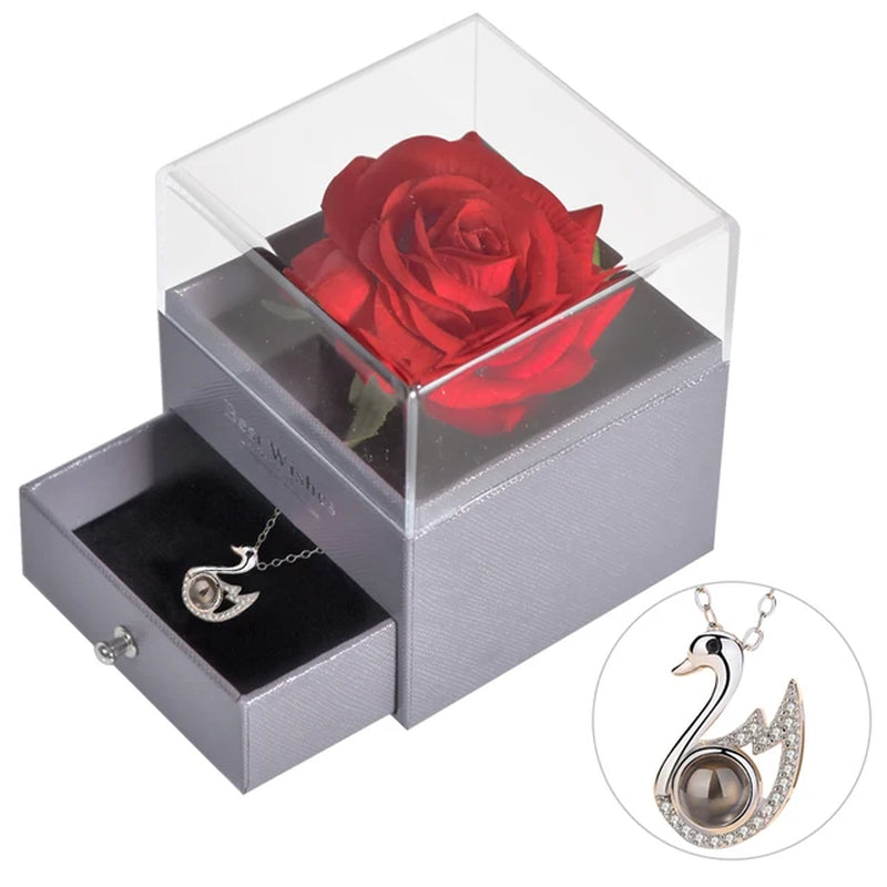 Unfade Flower Eternal Rose Jewelry Box 