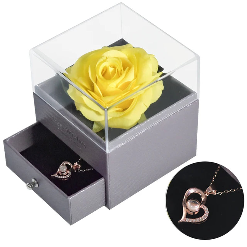 Unfade Flower Eternal Rose Jewelry Box 